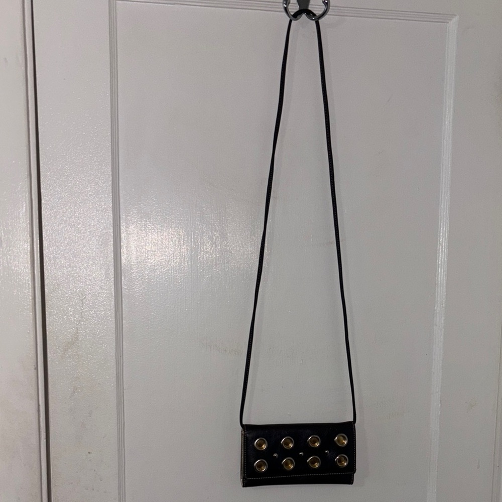 Coco + Carmen Black and Gold Crossbody Bag with Stud Details